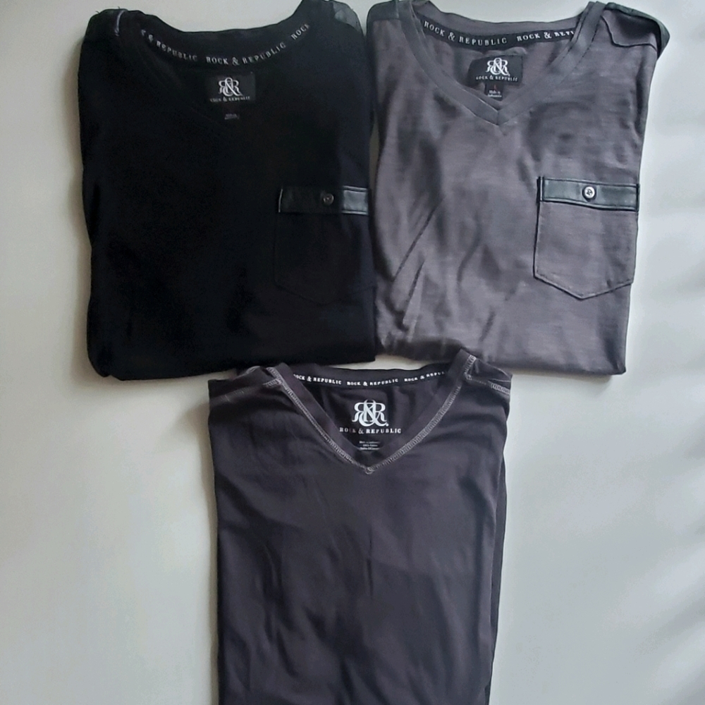 Rock & Republic T Shirts Lot of 3